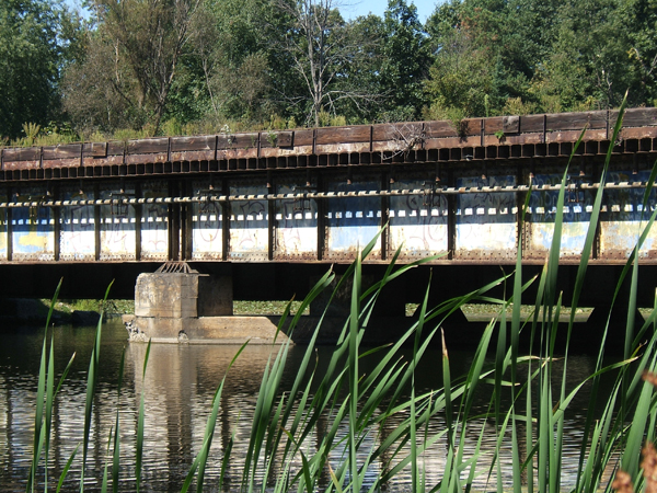 Huron river ann arbor train tressel