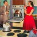 50's oven head kitchen